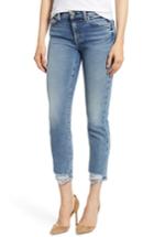 Women's 7 For All Mankind Roxanne Rip Hem Ankle Slim Jeans - Blue