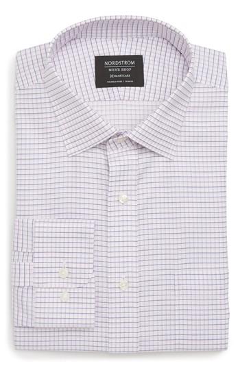 Men's Nordstrom Men's Shop Smartcare(tm) Trim Fit Check Sport Shirt .5 32/33 - Pink