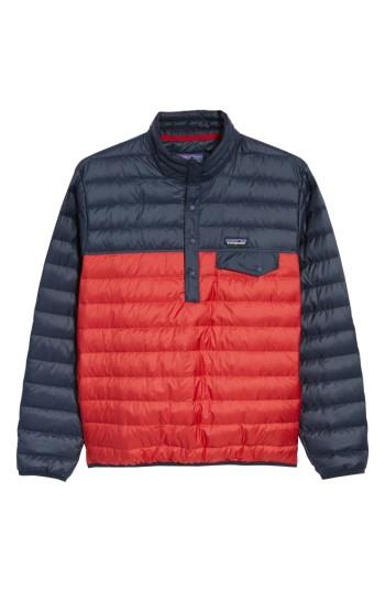 Men's Patagonia Water Repellent 600-fill-power Down Pullover Jacket - Red