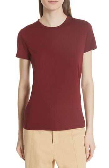 Women's Vince Essential Pima Cotton Crewneck Top - Burgundy