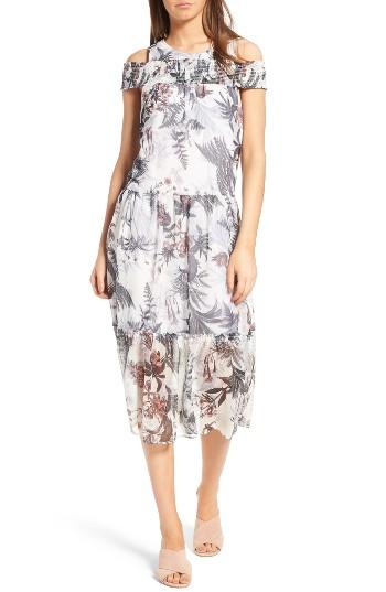 Women's Chelsea28 Cold Shoulder Midi Dress, Size - Ivory