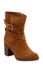 Women's Clarks 'malvet Doris' Moto Boot M - Brown