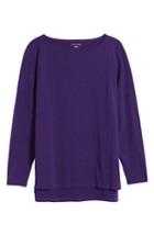 Women's Eileen Fisher Bateau Neck Top, Size - Purple