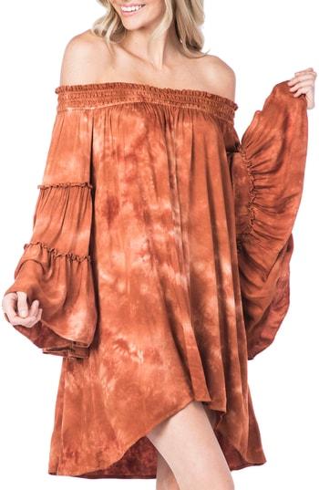 Women's Green Dragon Paradise Cover-up Dress - Orange