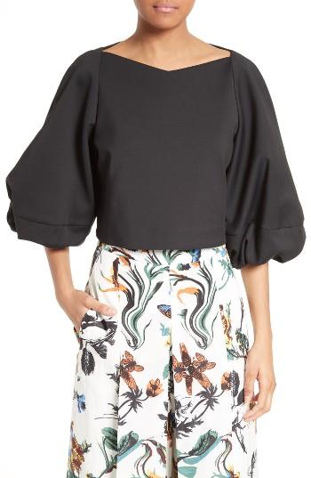 Women's Tibi Agathe Bell Sleeve Crop Top