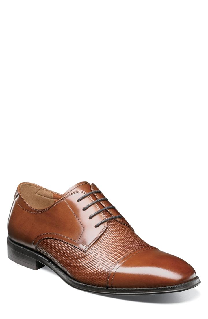 Men's Florsheim Belfast Embossed Cap Toe Derby Eee - Brown