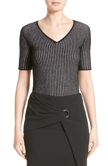 Women's Armani Collezioni Check Jacquard Sweater