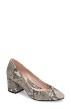 Women's Taryn Rose Rochelle Block Heel Pump M - Beige