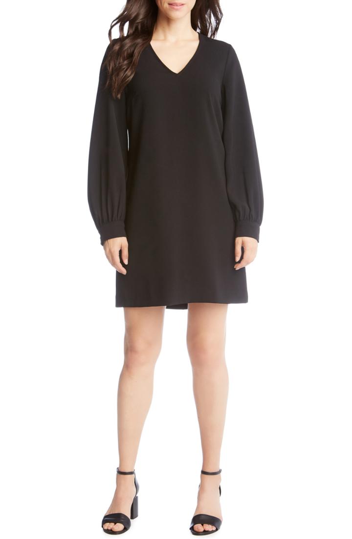 Women's Karen Kane Blouson Sleeve Crepe Dress - Black