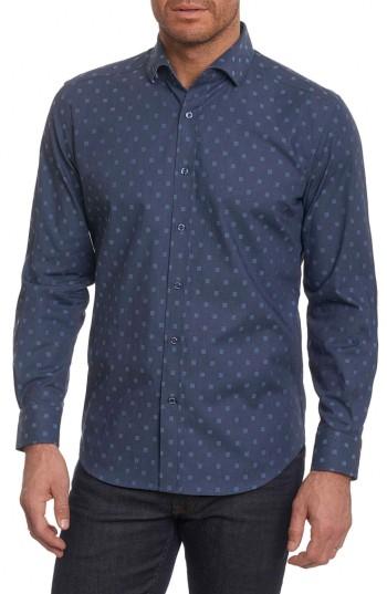Men's Robert Graham Gabe Tailored Fit Sport Shirt - Blue