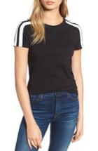 Women's N:philanthropy Kenya Stripe Shoulder Tee - Black