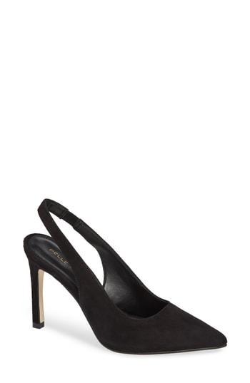 Women's Pelle Moda Ivory Slingback Pump M - Black