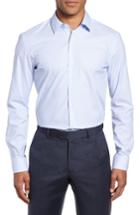 Men's Boss Isko Slim Fit Stretch Check Dress Shirt .5 - Blue