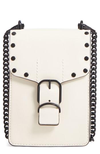 Rebecca Minkoff Biker Phone Crossbody Bag - White