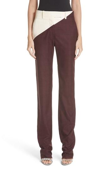 Women's Calvin Klein 205w39nyc Coated Panel Wool & Silk Pants Us / 38 It - White