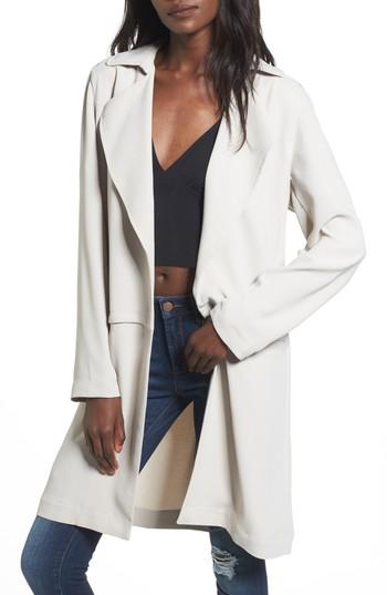 Women's Leith Soft Open Trench Coat - Grey