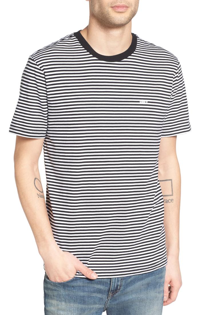 Men's Obey Apex Stripe T-shirt, Size - Black