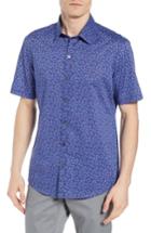 Men's Zachary Prell Regular Fit Sprad Woven Shirt, Size - Blue