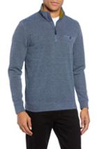Men's Ted Baker London Decc Slim Fit Quarter Zip Pullover (xl) - Blue