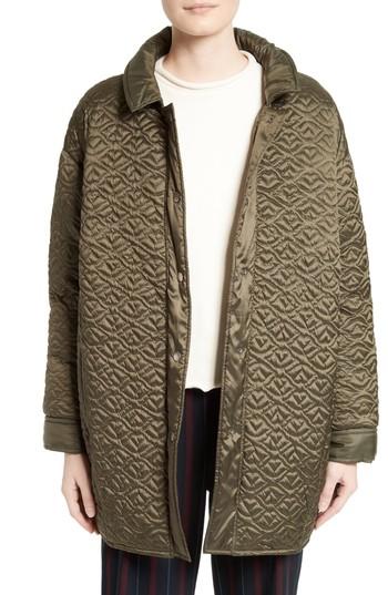 Women's See By Chloe Quilted Coat Us / 36 Fr - Green