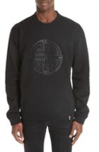 Men's Versace Collection Large Logo Sweatshirt, Size - Black