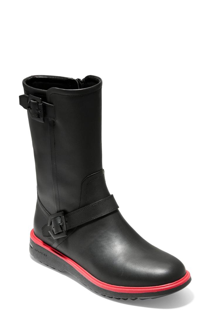 Women's Cole Haan Millbridge Waterproof Moto Boot B - Black