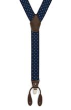 Men's Nordstrom Men's Shop Woven Dot Suspenders, Size - Navy/ Blue