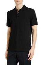 Men's Burberry Hartford Pique Polo - Black