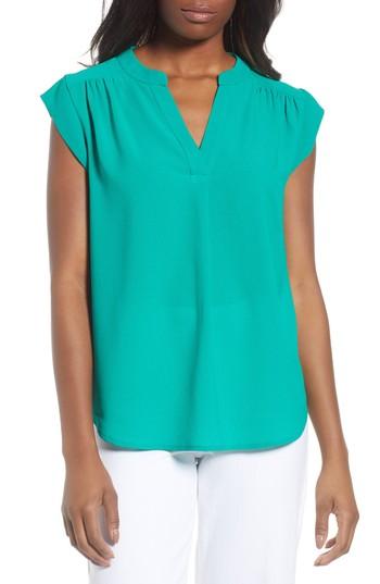 Women's Gibson Split Neck Top - Green