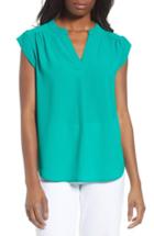 Women's Gibson Split Neck Top - Green