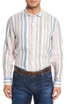 Men's Tommy Bahama Raffia Stripe Linen Sport Shirt