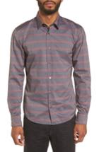 Men's Boss Reid Slim Fit Stripe Sport Shirt - Blue