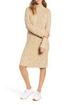 Women's Bp. Cable Knit Sweater Dress - Brown