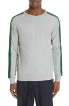 Men's Dries Van Noten Hoyt Stripe Sleeve Sweatshirt - Grey