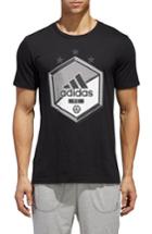 Men's Adidas Slim Fit Soccer Graphic T-shirt - Black