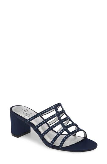 Women's Adrianna Papell Apollo Block Heel Sandal .5 M - Blue