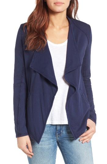 Petite Women's Caslon Drapey Knit Jacket P - Blue