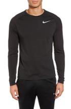 Men's Nike Tailwind Long Sleeve Running T-shirt, Size - Black