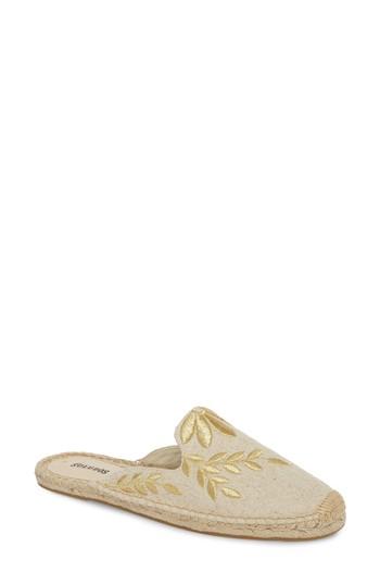 Women's Soludos Leaf Embroidered Loafer Mule M - Beige