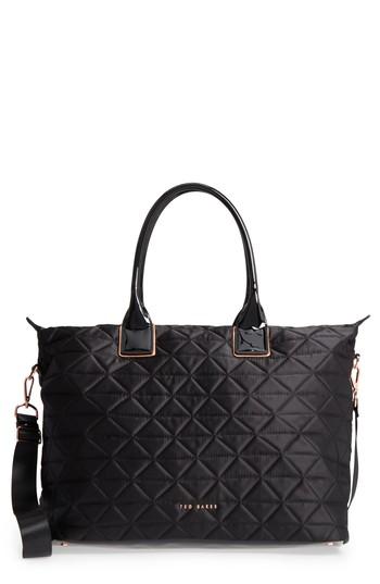 Ted Baker London Large Hilksi Quilted Tote - Black