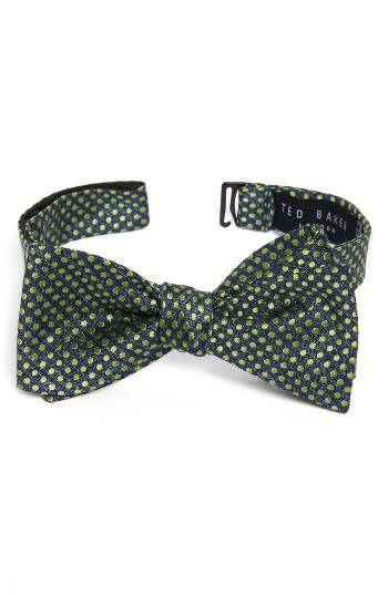 Men's Ted Baker London Tussah Party Dot Silk Bow Tie, Size - Green