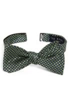 Men's Ted Baker London Tussah Party Dot Silk Bow Tie, Size - Green