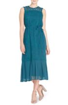 Women's Catherine Catherine Malandrino Ellen Embroidered Midi Dress - Green