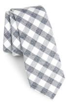 Men's 1901 Larkin Check Cotton Tie, Size - Black