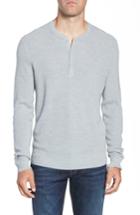 Men's Nordstrom Men's Shop Merino Wool Blend Thermal Henley - Grey