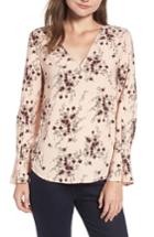 Women's Chelsea28 Button Detail Top, Size - Pink