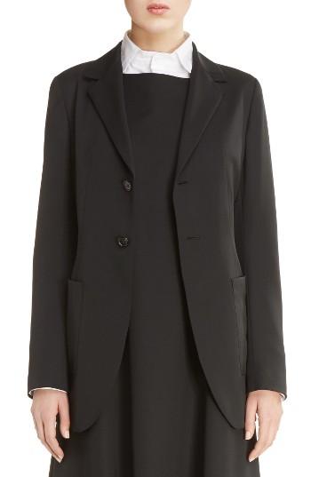 Women's Y's By Yohji Yamamoto U-out P Tailored Wool Jacket - Black