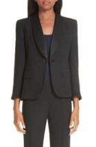 Women's Michael Kors Ruffle Cuff Double Crepe Sable Tuxedo Jacket - Black