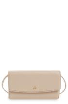 Women's Tory Burch Leather Wallet Crossbody Bag - Brown
