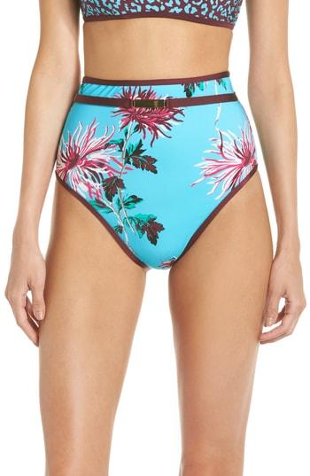 Women's Diane Von Furstenberg High Waist Bikini Bottoms - Blue